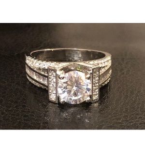 10K Gold Filled 3K Clear 5a CZ Ring size 8 1/4